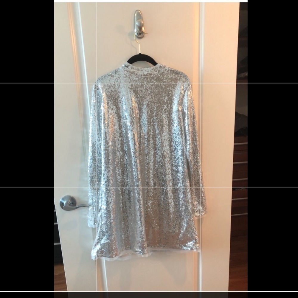 Kendall + Kylie Women’s Silver Sequin Mini Dress